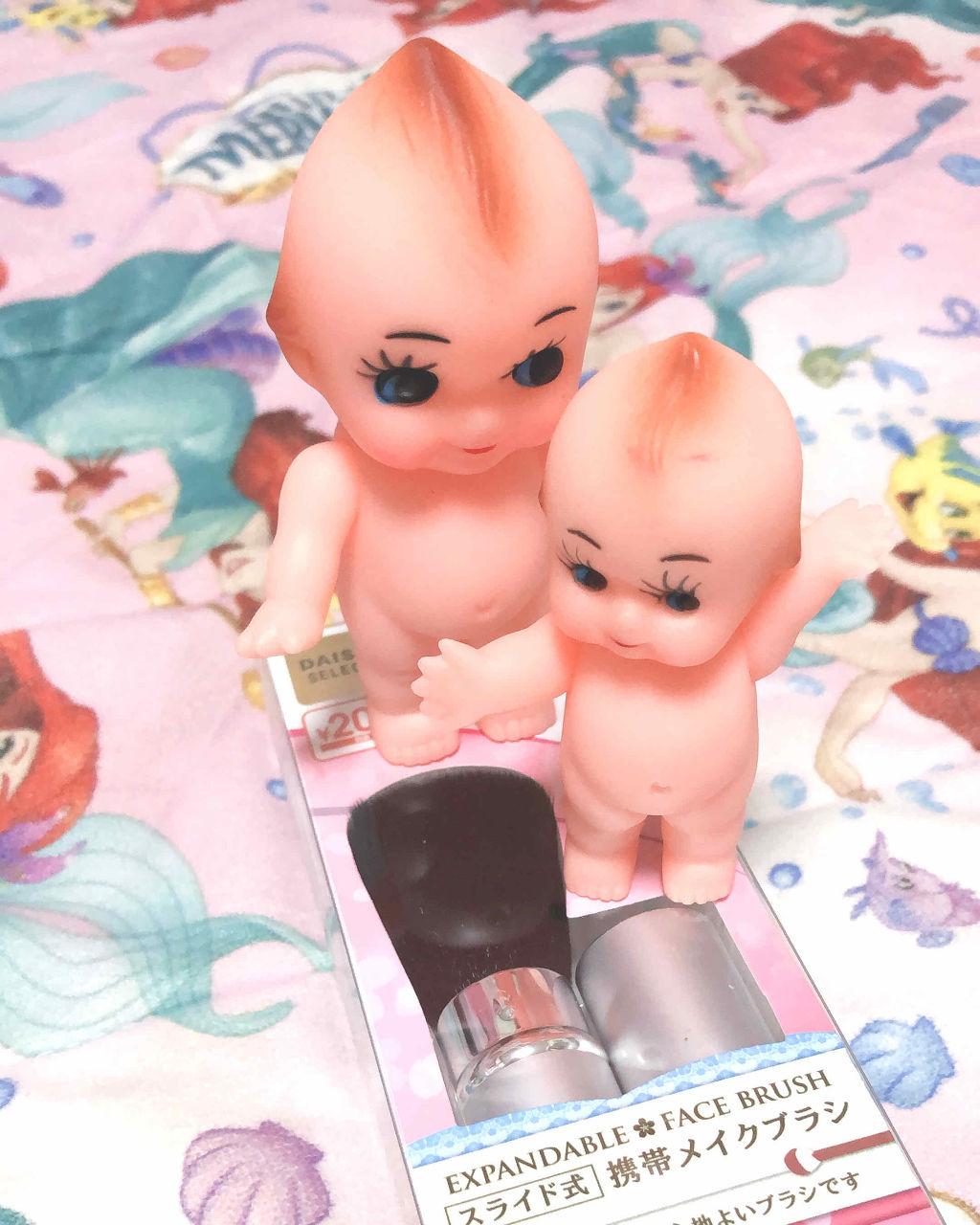 ごくふわっ春姫スライド式携帯メイクブラシ/DAISO/メイクブラシを使ったクチコミ（1枚目）