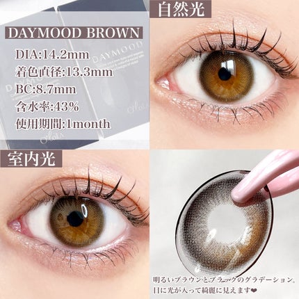 デームードブラウンマンスリー (DAYMOOD BROWN monthly)/OLOLA/1ヶ月(1MONTH)カラコンを使ったクチコミ(3枚目)