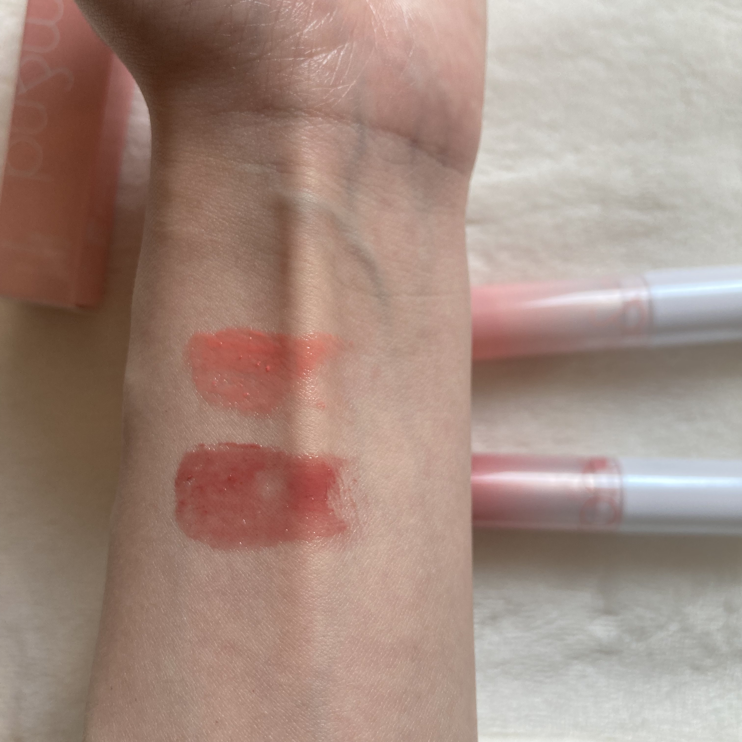 グラスティングメルティングバーム/rom&amp;nd/リップバームを使ったクチコミ（2枚目）