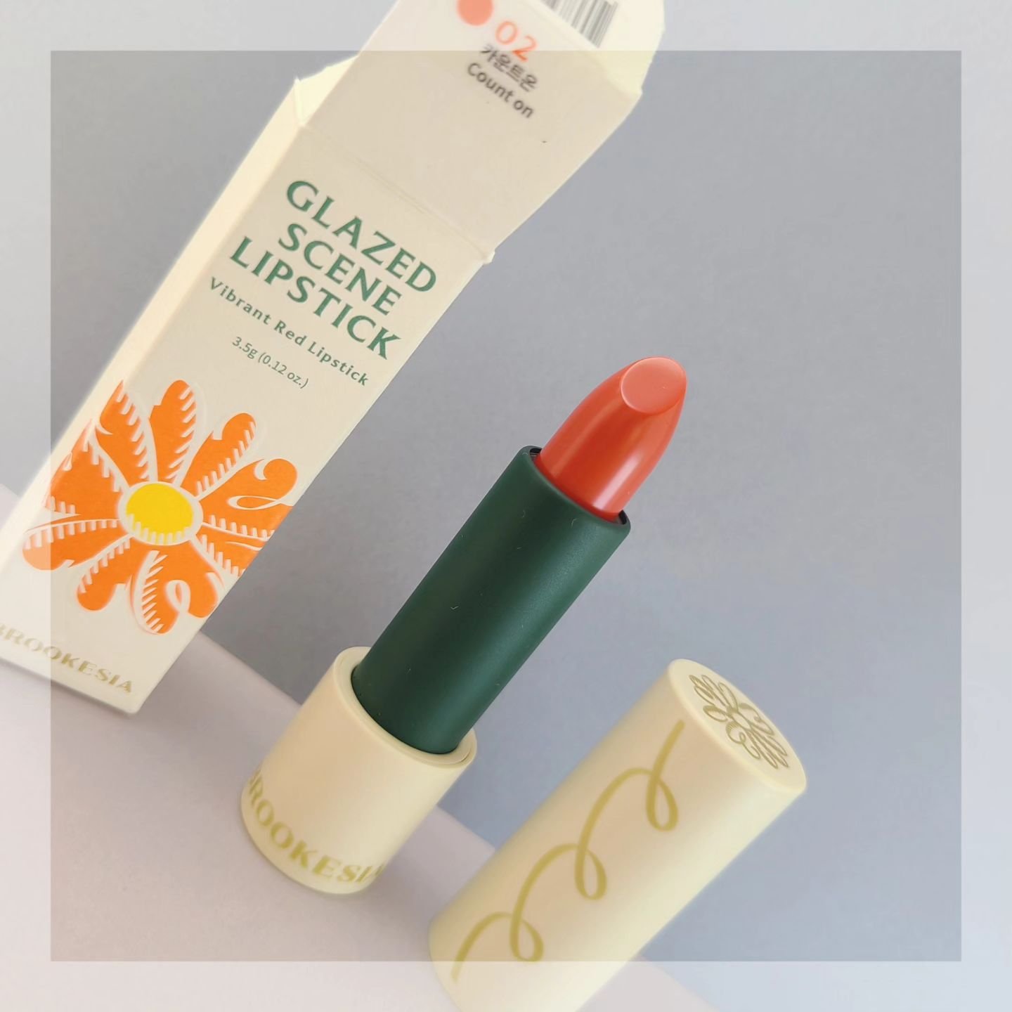 グレーズドシーンリップスティック/BROOKESIA/口紅を使ったクチコミ（2枚目）