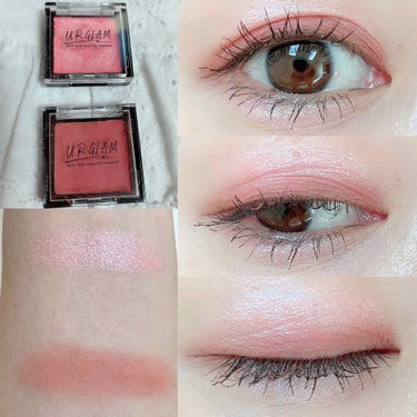 UR GLAM　POWDER EYESHADOW ベビーピンク/U R GLAM/シングルアイシャドウを使ったクチコミ（1枚目）