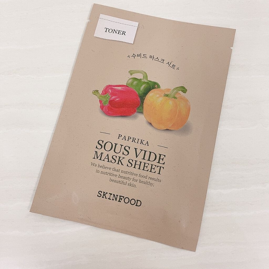 スーヴィッド マスクシート パプリカ/SKINFOOD/シートマスク・パックを使ったクチコミ(1枚目)