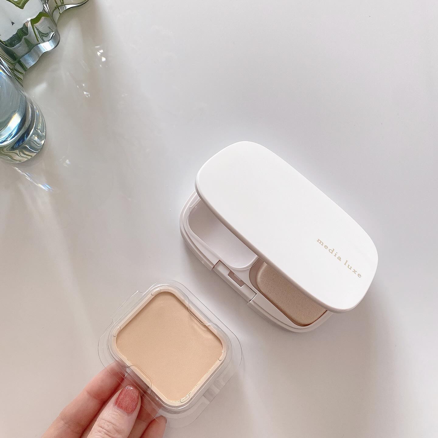 パウダーファンデーション/media luxe/パウダーファンデーションを使ったクチコミ（1枚目）