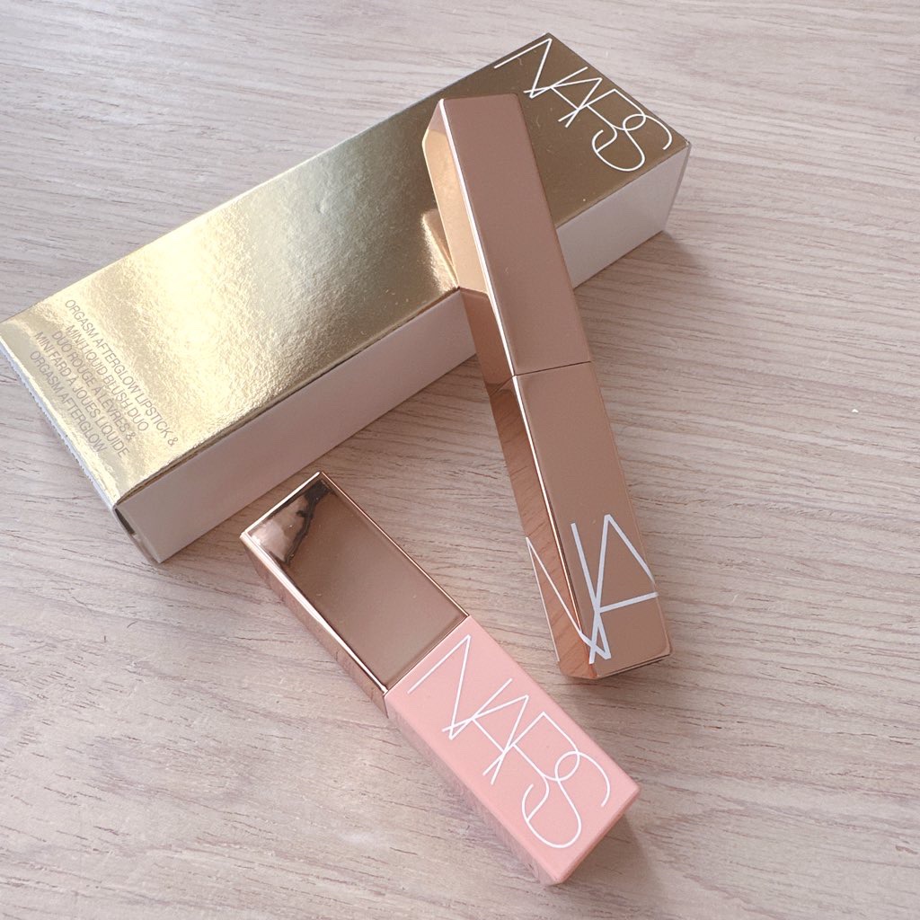  オーガズム アフターグロー リップスティック ＆ ミニリキッドブラッシュデュオ/NARS/メイクアップキットを使ったクチコミ（1枚目）