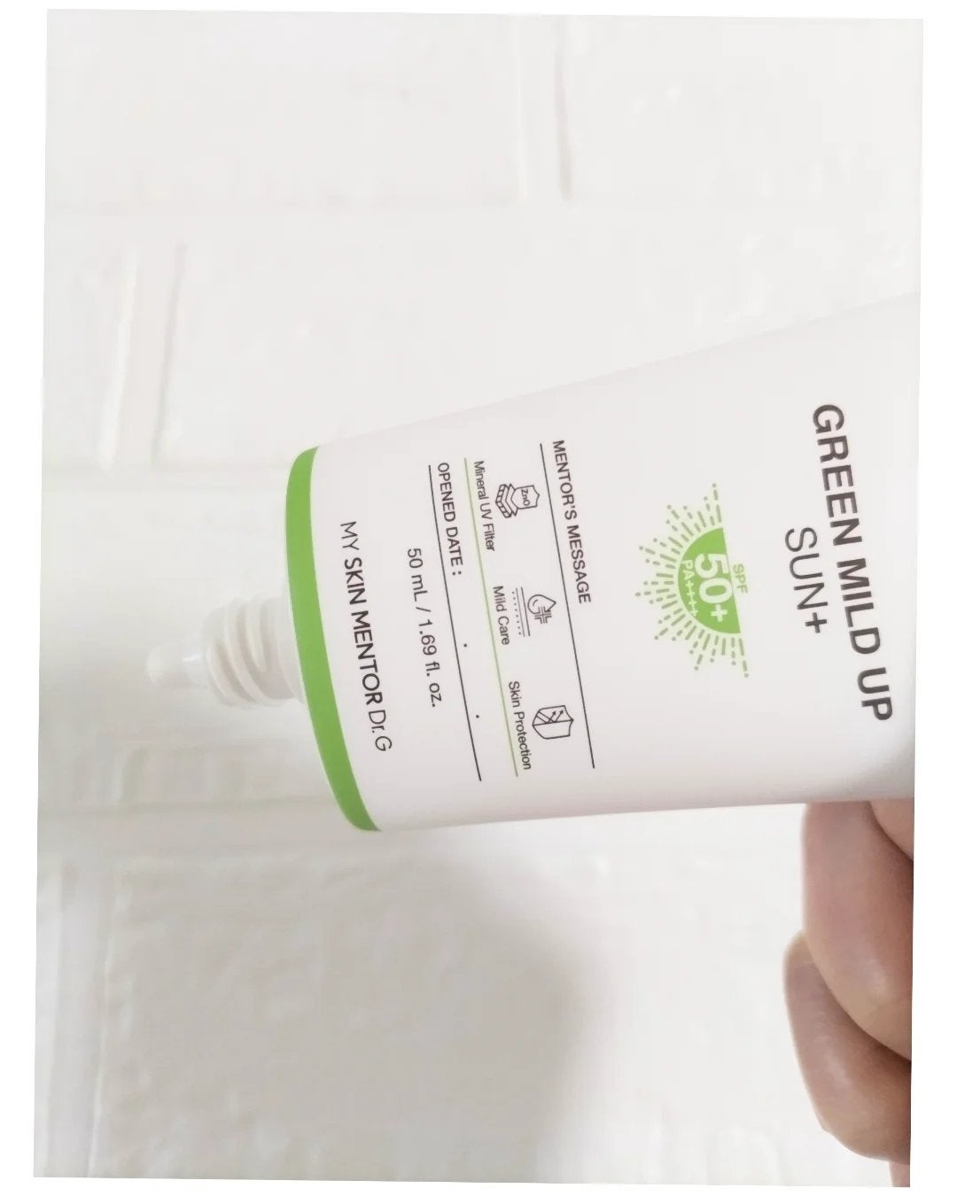 グリーンマイルドアップサンプラス/Dr.G/日焼け止めクリームを使ったクチコミ(3枚目)