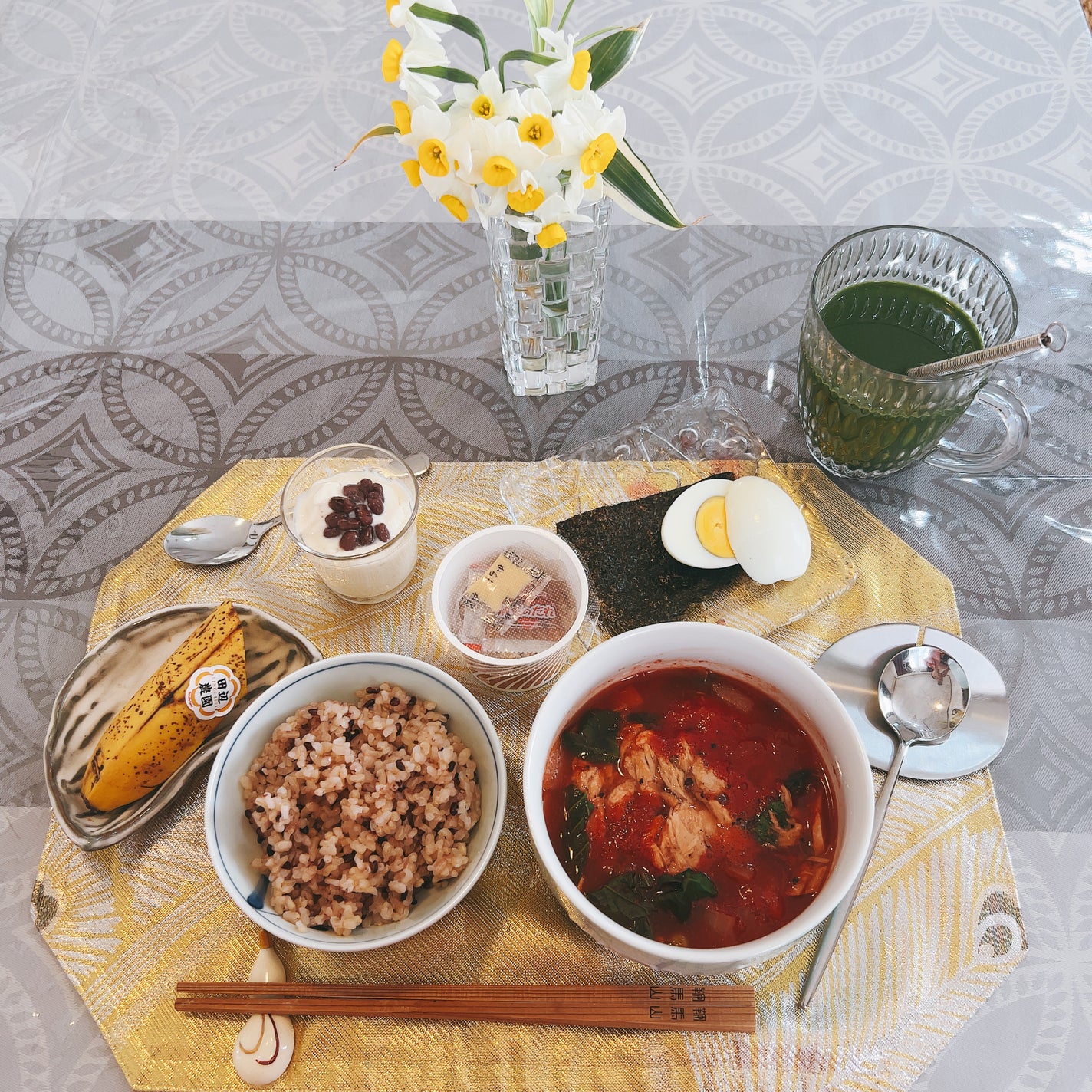 ひふみレイキ💫フォロバ♾️ on LIPS 「時短‼️作り帯でサクッと着付け💃着物でお出かけする日に朝ごはん..」(2枚目)