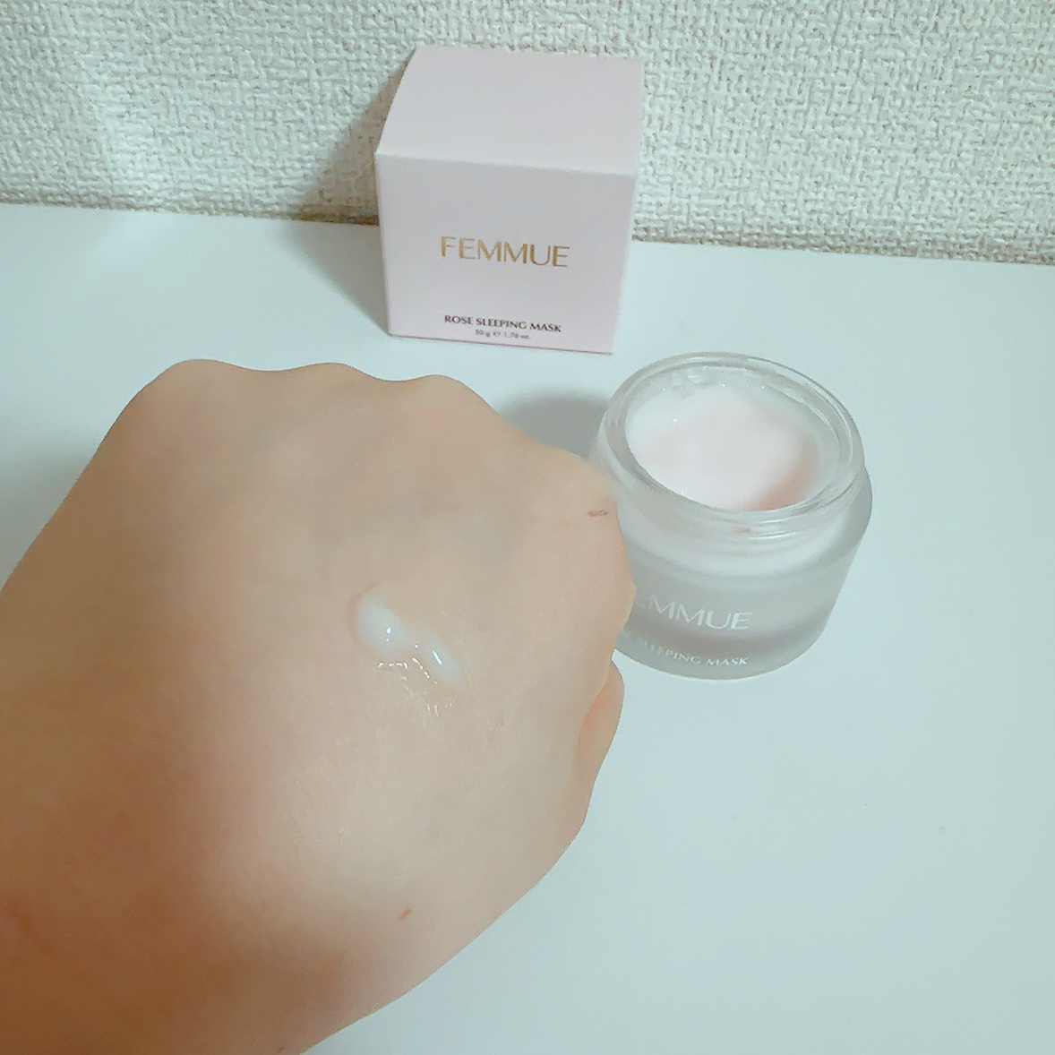 ローズウォーター スリーピングマスク 50g/FEMMUE/フェイスクリームを使ったクチコミ（3枚目）