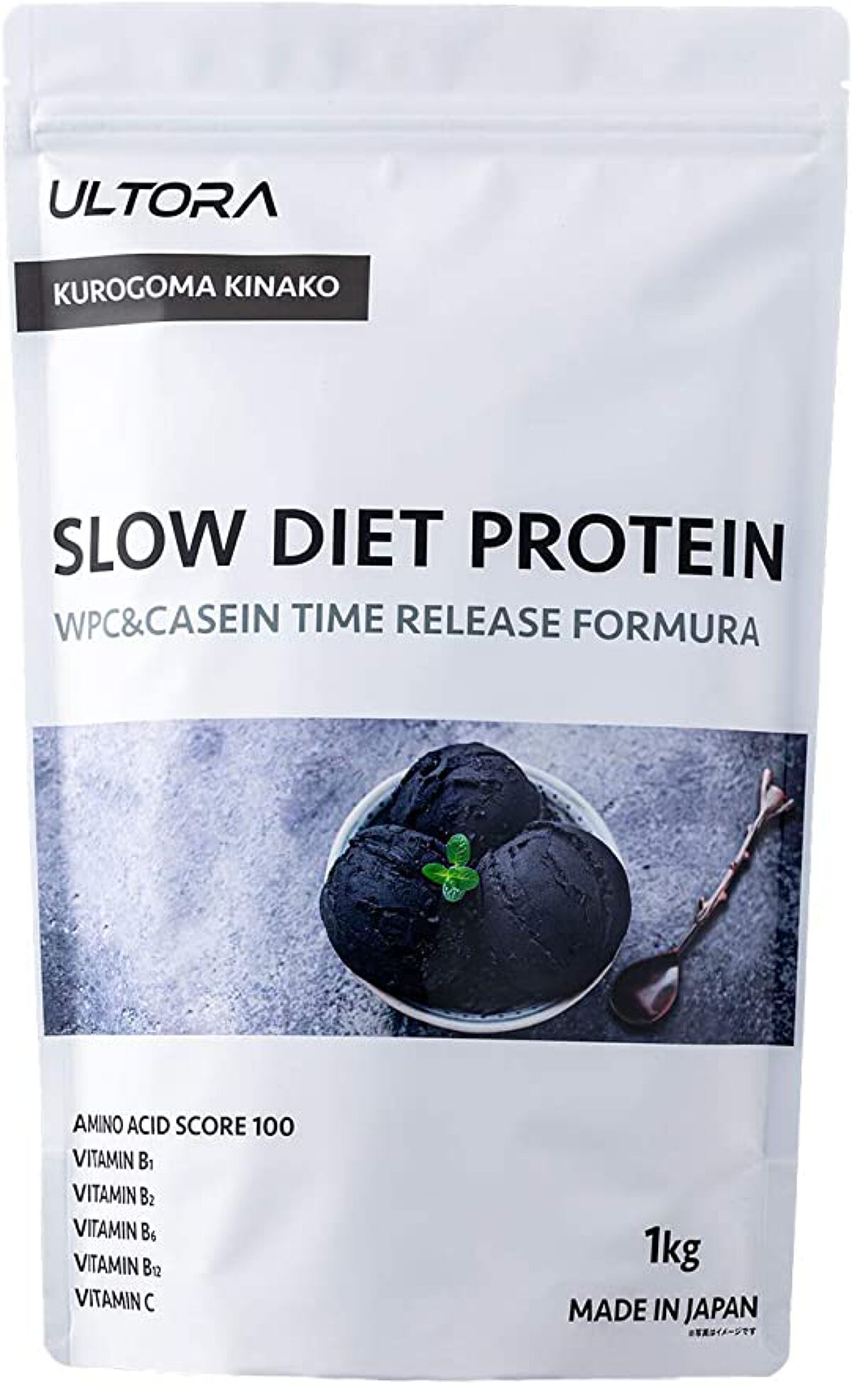 2袋セットウルトラ スローダイエットプロテイン 1kg×2 黒ゴマきなこ風味