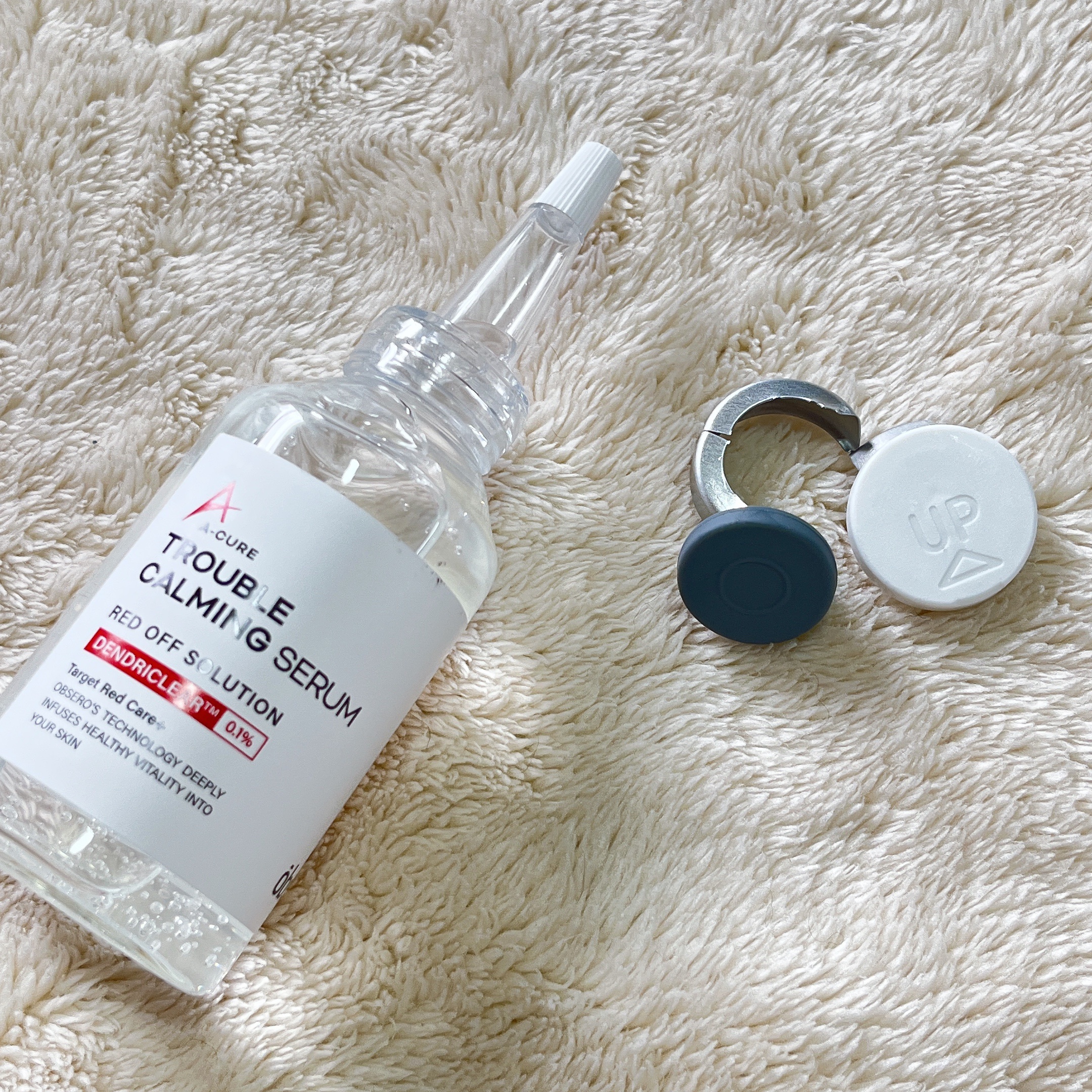 エーキュアトラブルカーミングセラム/obsero/美容液を使ったクチコミ（2枚目）