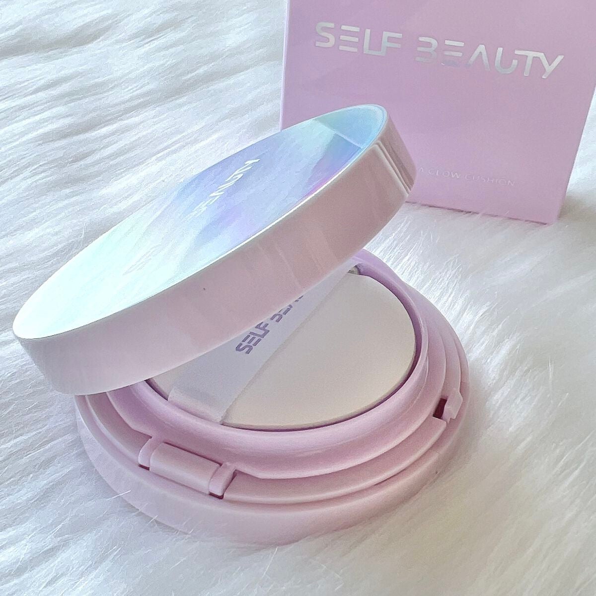 ユニコーン オーロラ光彩クッション/SELF BEAUTY/クッションファンデーションを使ったクチコミ(1枚目)