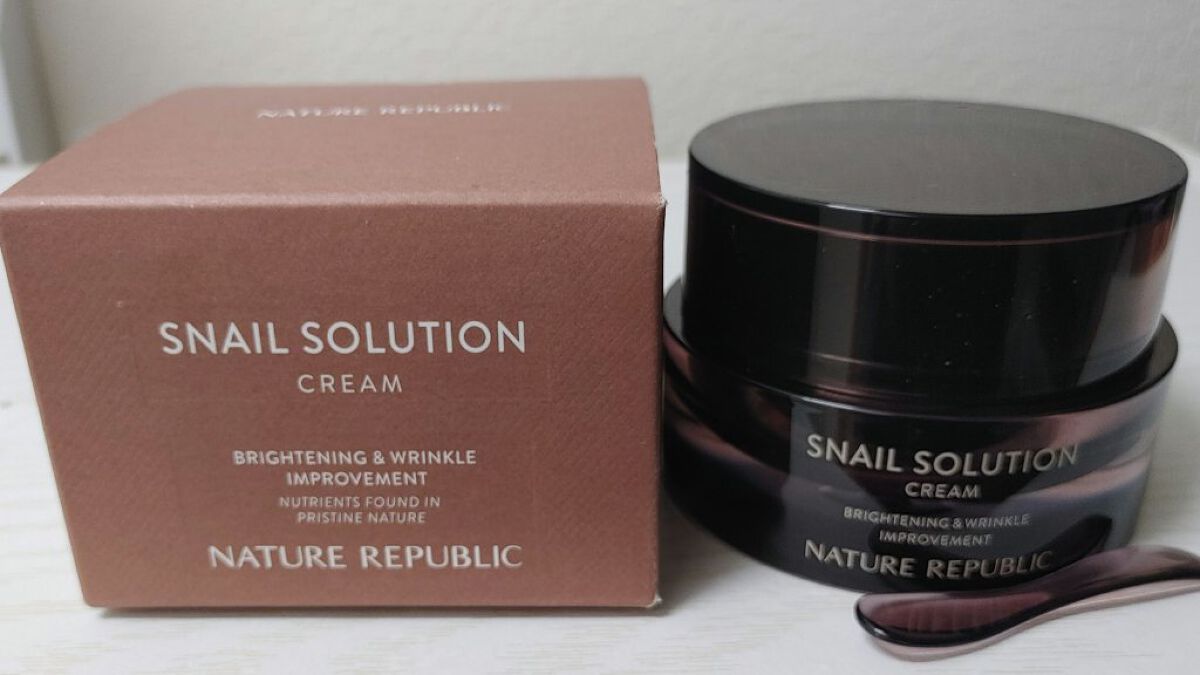 スネイルソリューションクリーム/ネイチャーリパブリック/フェイスクリームを使ったクチコミ（1枚目）