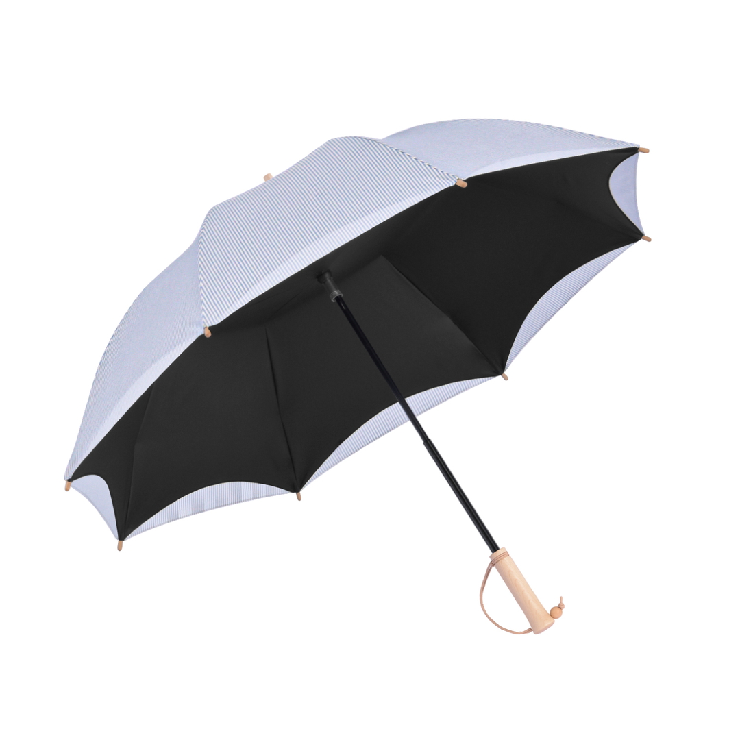 solshade024 かわず張り日傘 ストライプ ブルー