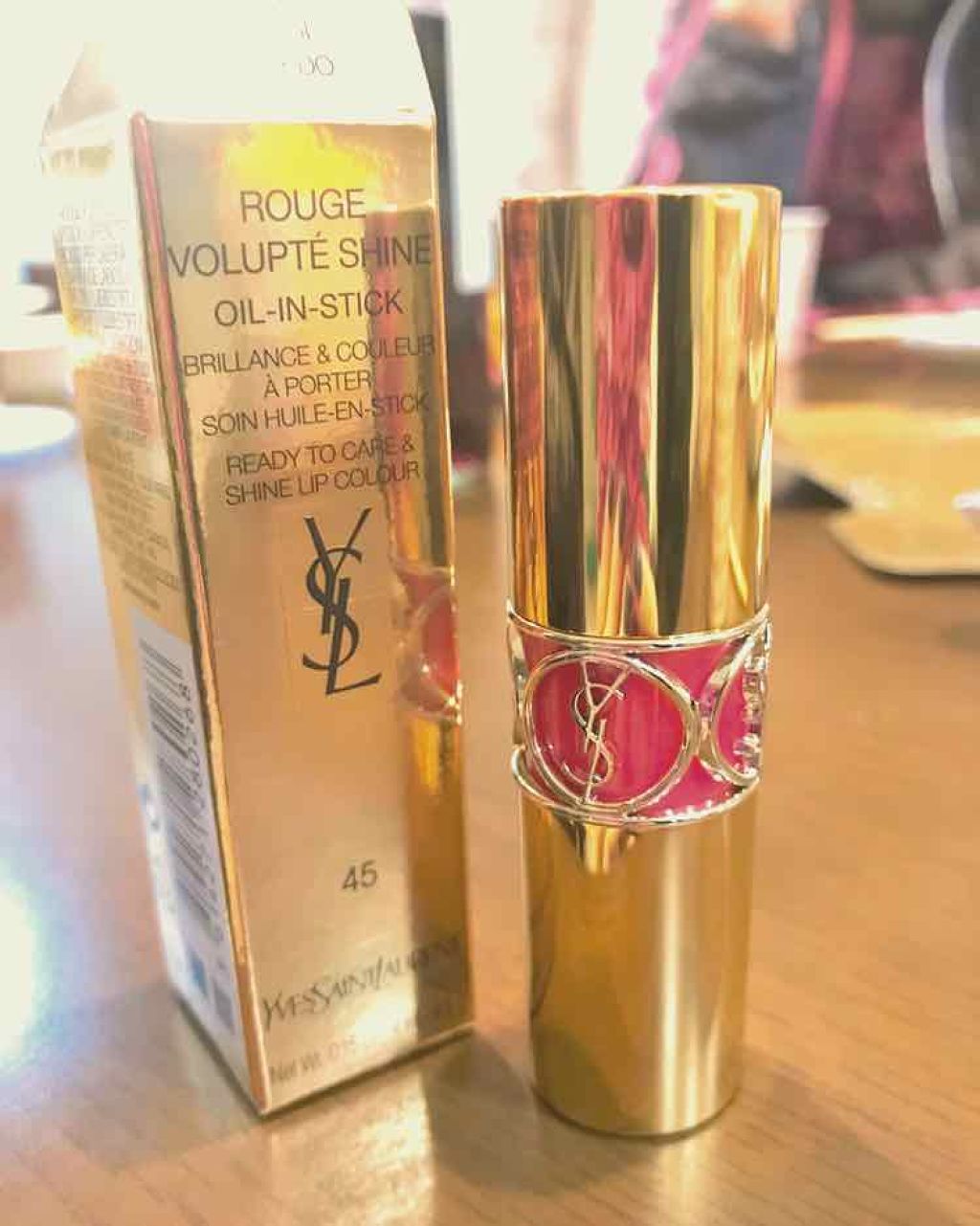 ルージュ ヴォリュプテ シャイン/YVES SAINT LAURENT BEAUTE/口紅を使ったクチコミ(1枚目)