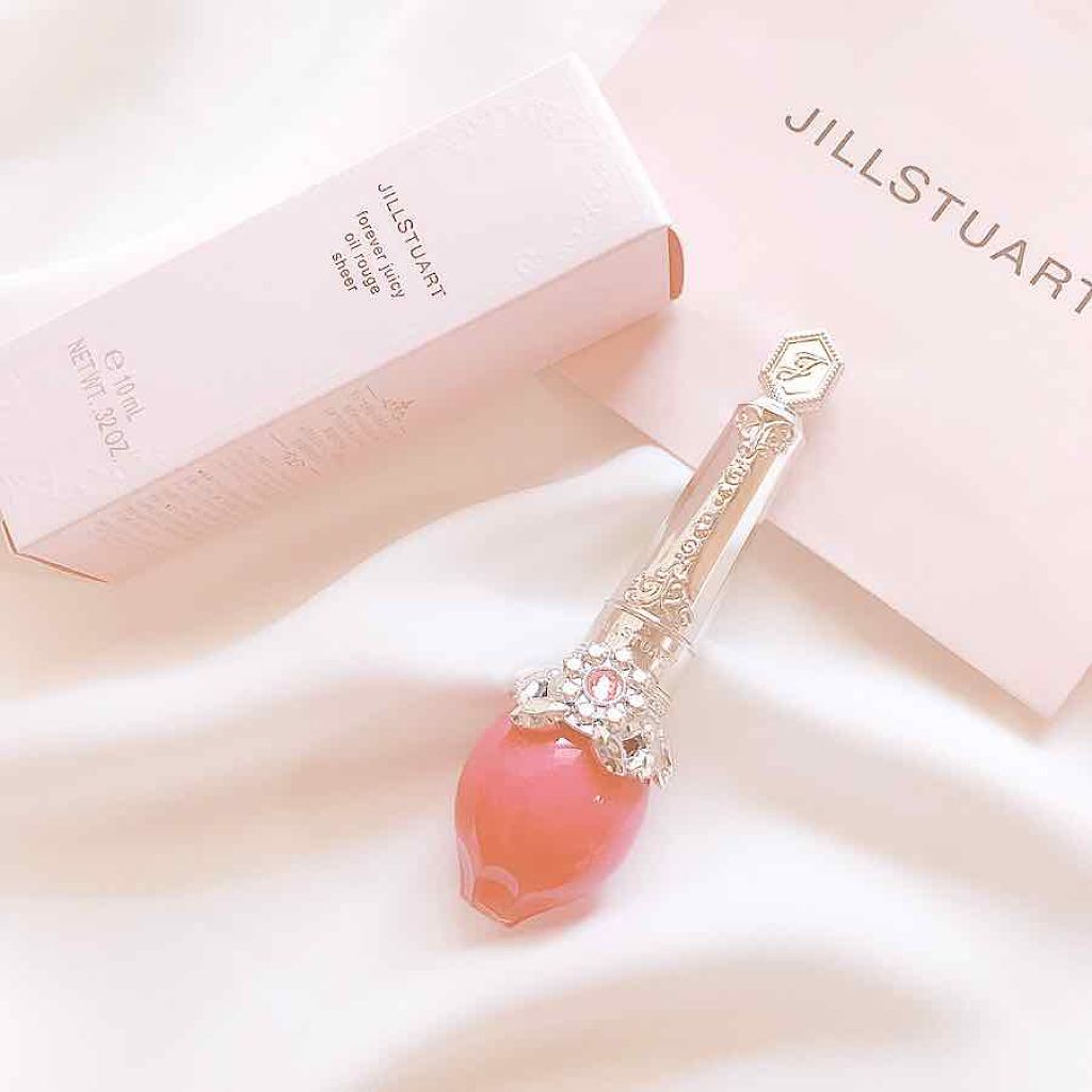 フォーエヴァージューシー オイルルージュ シアー 03 camu camu smoothie/JILL STUART/口紅を使ったクチコミ（1枚目）
