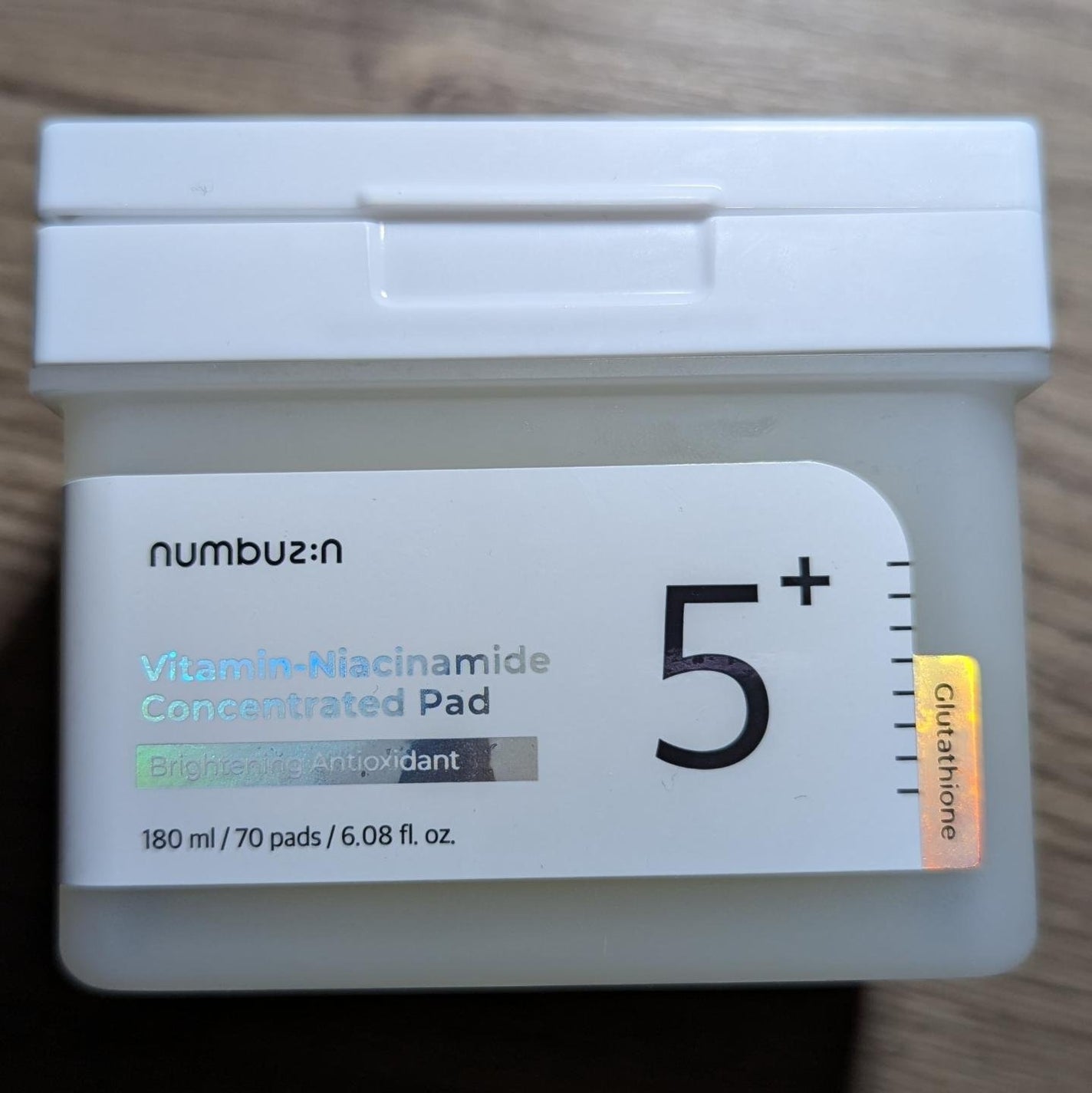 5番 白玉グルタチオンCフィルムパッド/numbuzin/トナーパッドを使ったクチコミ(1枚目)