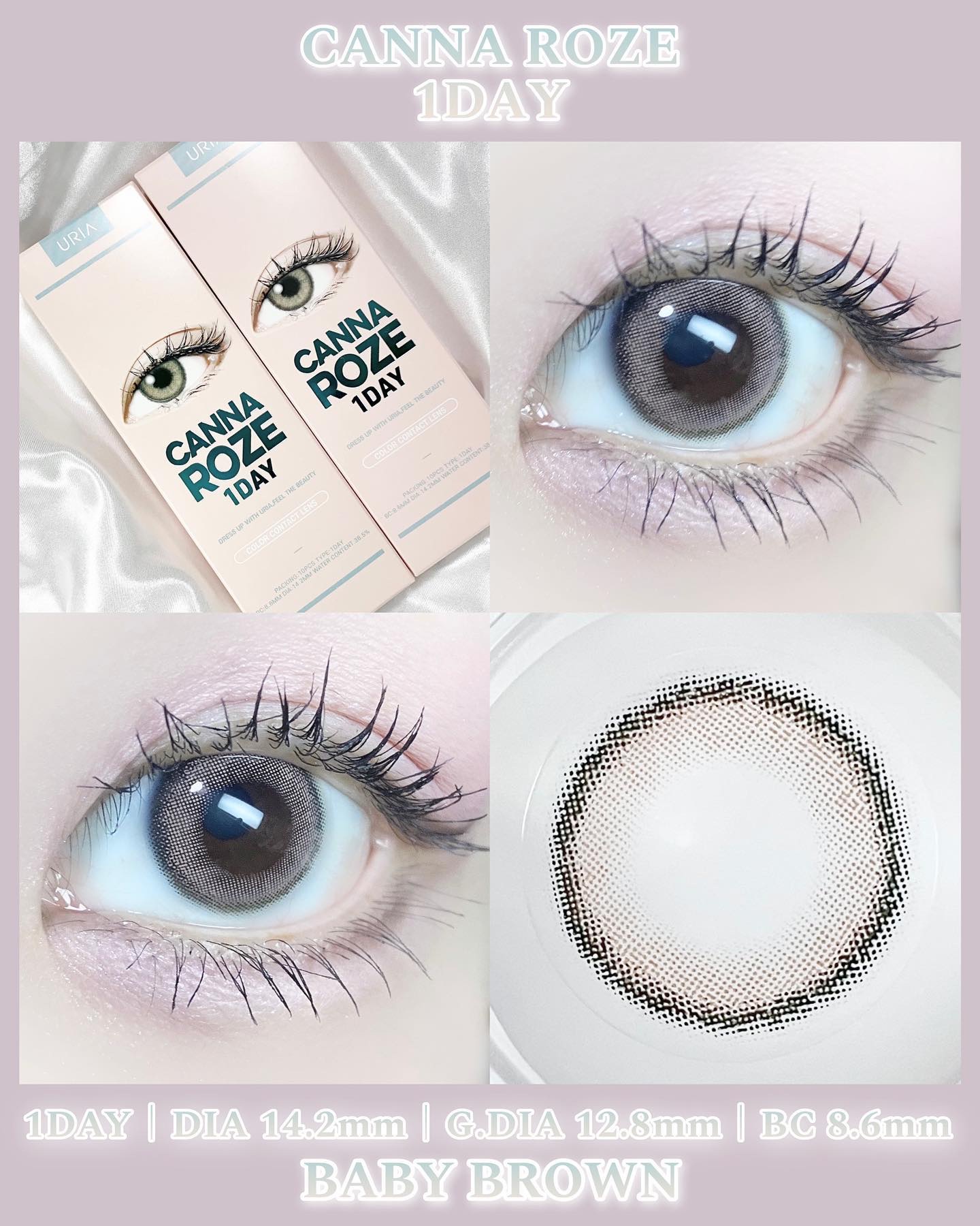 CANNA ROZE 1DAY/URIA i-DOL/ワンデー（１DAY）カラコンを使ったクチコミ（3枚目）