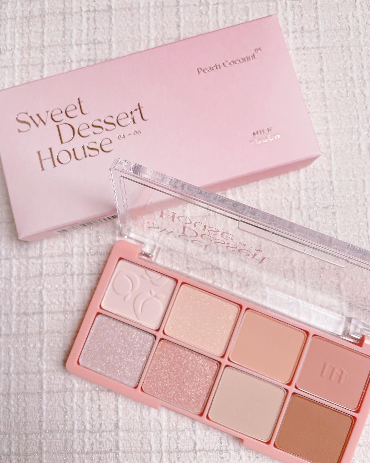 ビーマイスウィートデザートハウスパレット 05 Peach Coconut/Milk Touch/アイシャドウパレットを使ったクチコミ（2枚目）
