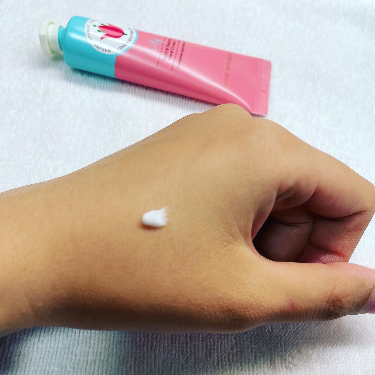 ハンドクリーム(ピーチ)/ネイチャーリパブリック/ハンドクリームを使ったクチコミ（3枚目）