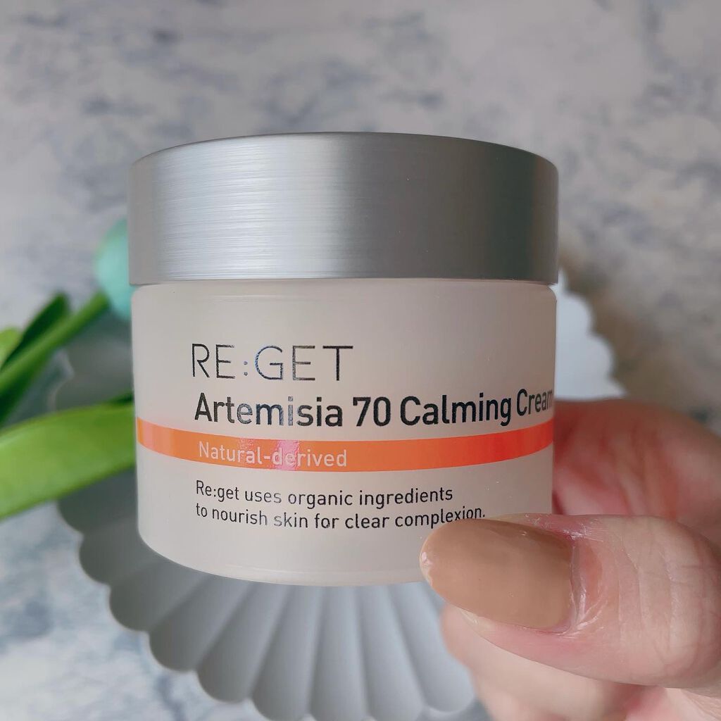 カワラヨモギ70カーミングクリーム/RE:GET/フェイスクリームを使ったクチコミ（2枚目）