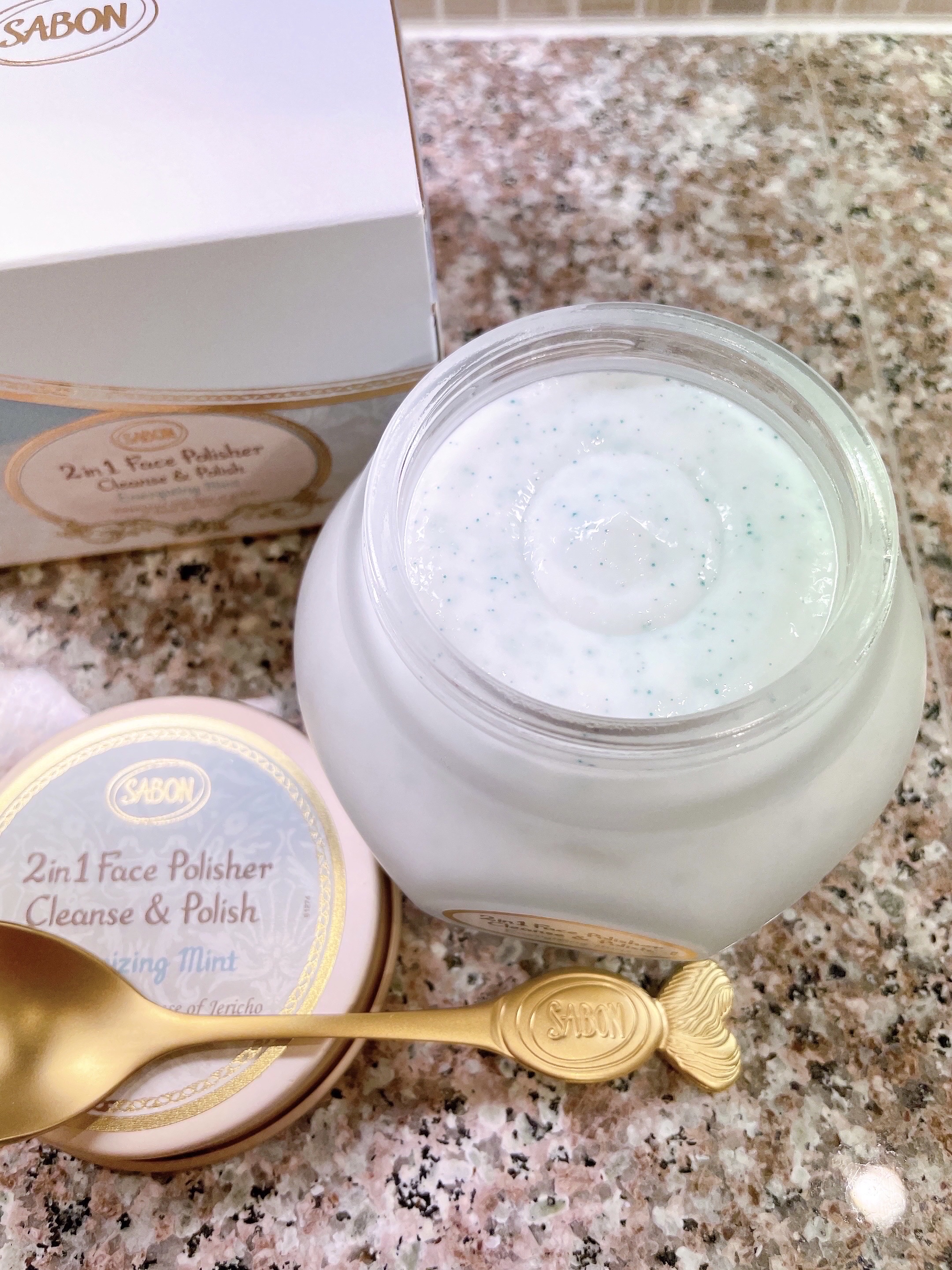 フェイスポリッシャー リフレッシング（ミント）/SABON/スクラブ・ゴマージュを使ったクチコミ（2枚目）