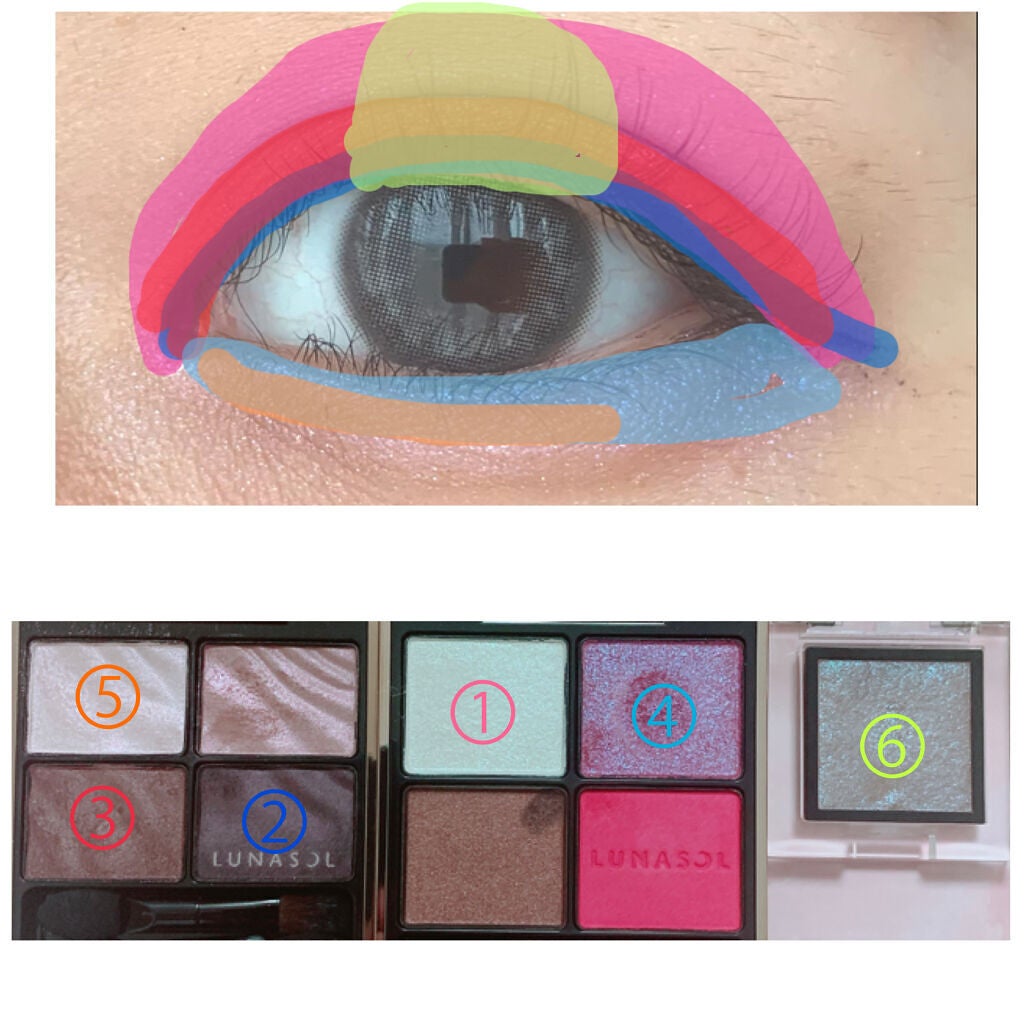 ベルベットフルアイズ/LUNASOL/アイシャドウパレットを使ったクチコミ(4枚目)