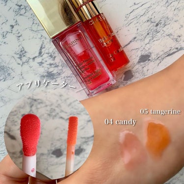 コンフォート リップオイル  05 tangerine /CLARINS/リップグロスを使ったクチコミ（2枚目）