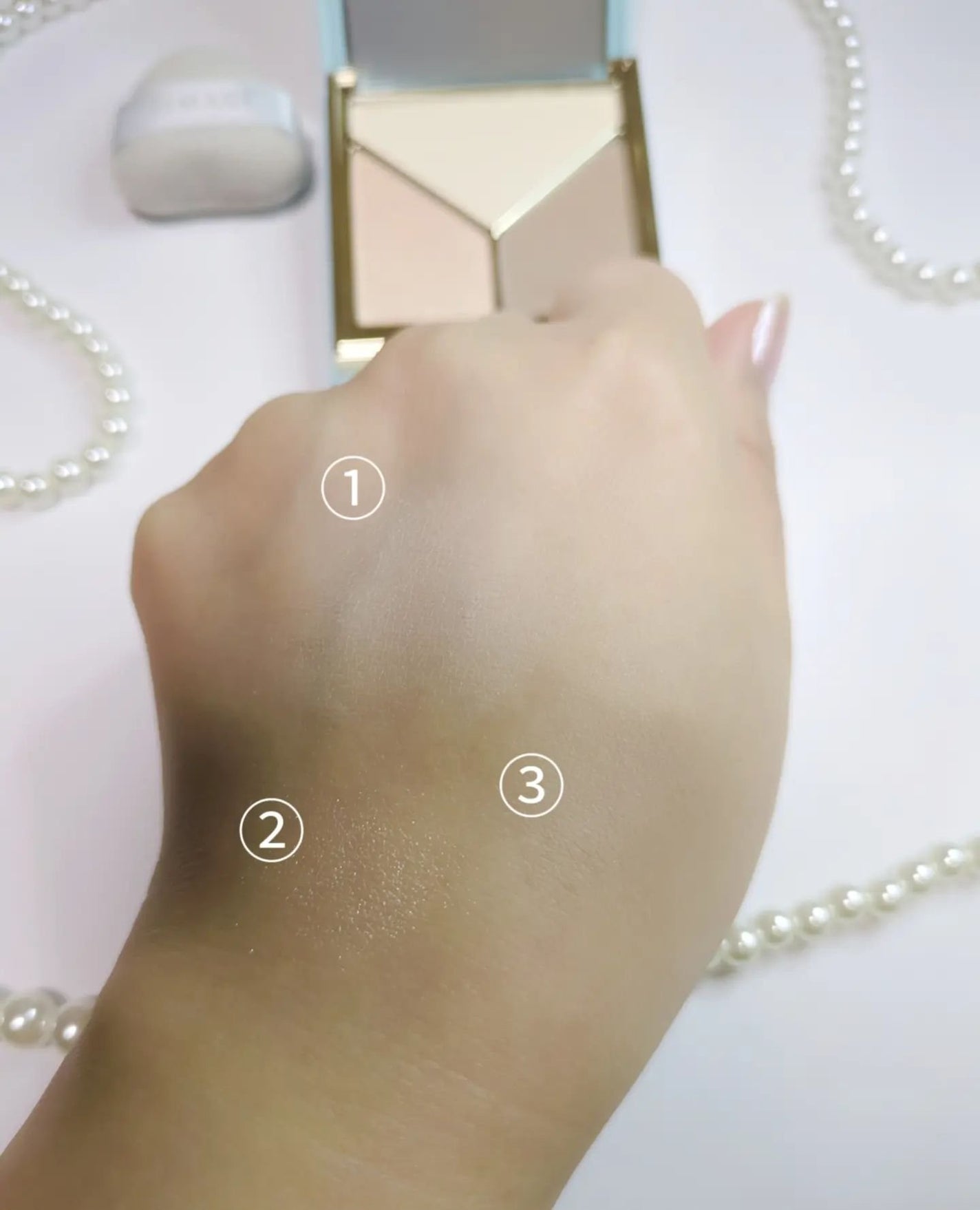 ハイライトシェーディングパレット/TIMAGE/パウダーハイライトを使ったクチコミ(3枚目)