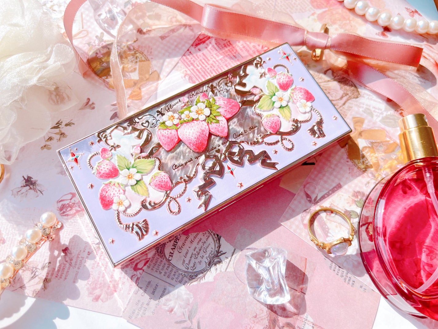 ストロベリーロココ アイシャドウパレット/FlowerKnows/アイシャドウパレットを使ったクチコミ(2枚目)