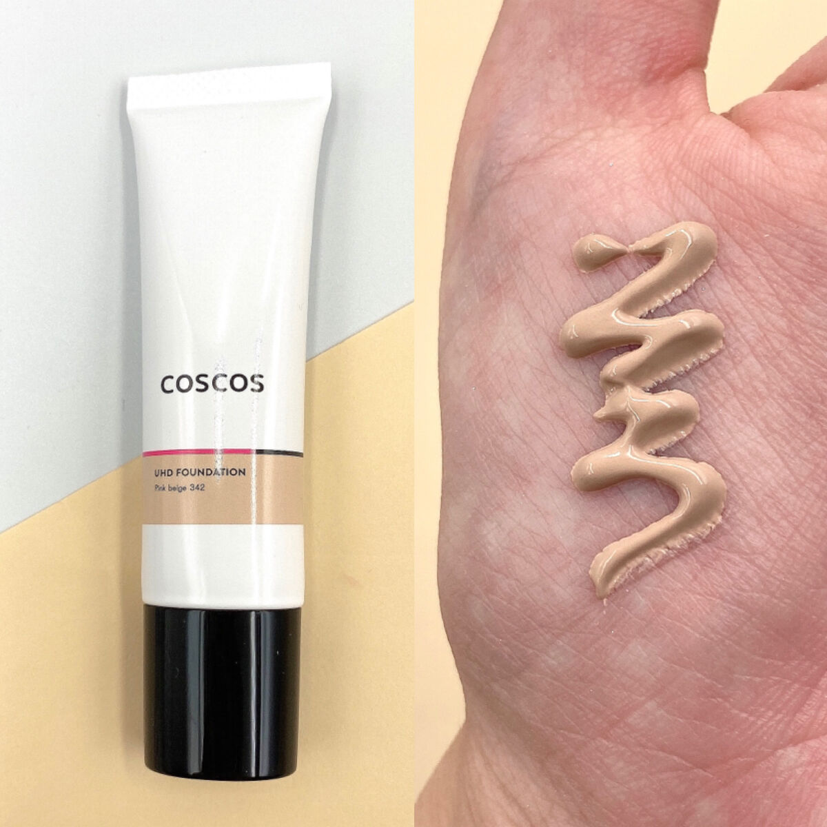 UHDファンデーション342（ピンクベージュ）/COSCOS/リキッドファンデーションを使ったクチコミ（2枚目）
