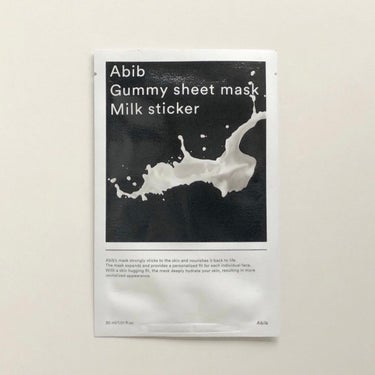 Abib  ガムシートマスク ミルクのクチコミ「
韓国へ行った際に購入したもの。
オシャレなパッケージで、お土産としても喜ばれるマスクだ。
こ.....」（1枚目）