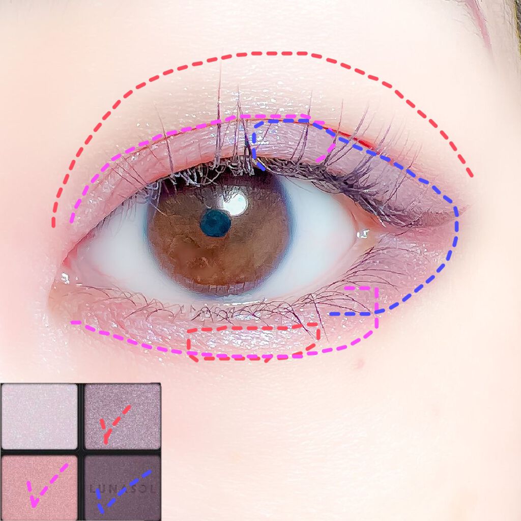 アイカラーレーション/LUNASOL/アイシャドウパレットを使ったクチコミ（2枚目）