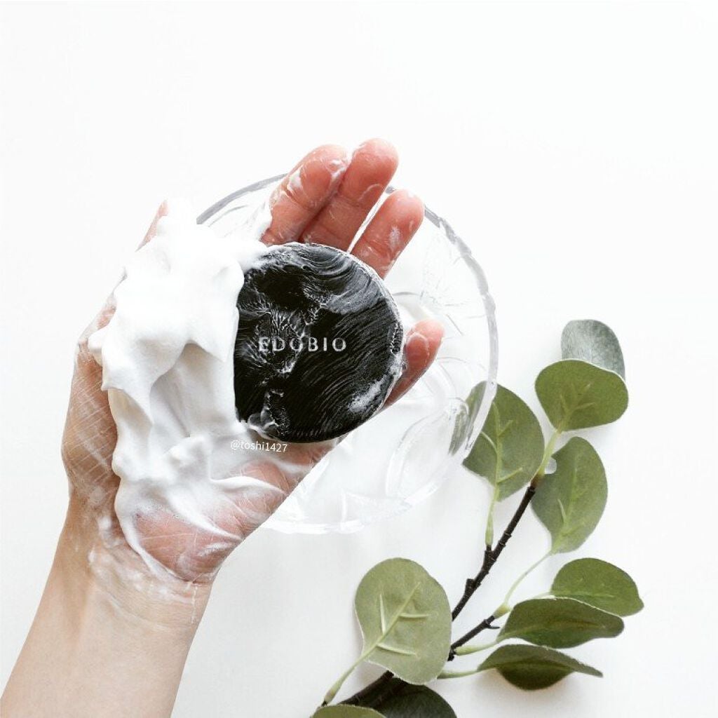 フローラディエンス ヴィーガンブラックソープ/EDOBIO/洗顔石鹸を使ったクチコミ(4枚目)