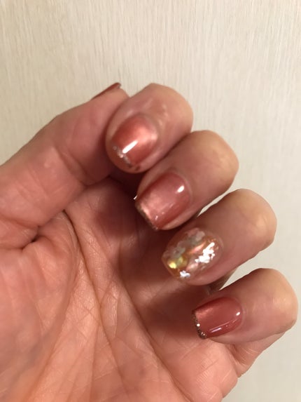 キラキラ☆ on LIPS 「#今月のネイル#春先取りな#色と#デザイン#明日春が来たら#松..」(4枚目)