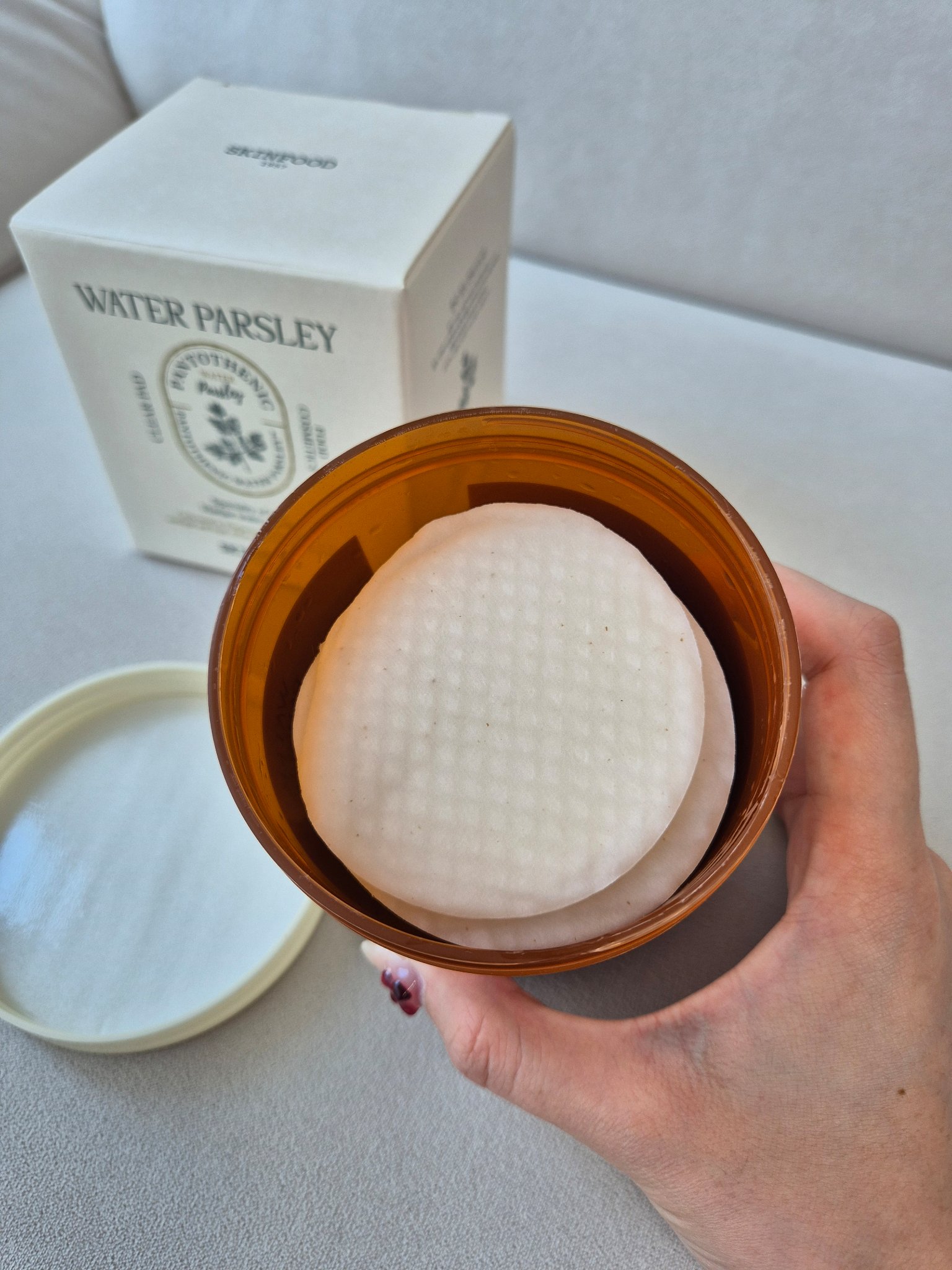 パントテン ウォーターパセリ クリアパッド/SKINFOOD/トナーパッドを使ったクチコミ（2枚目）