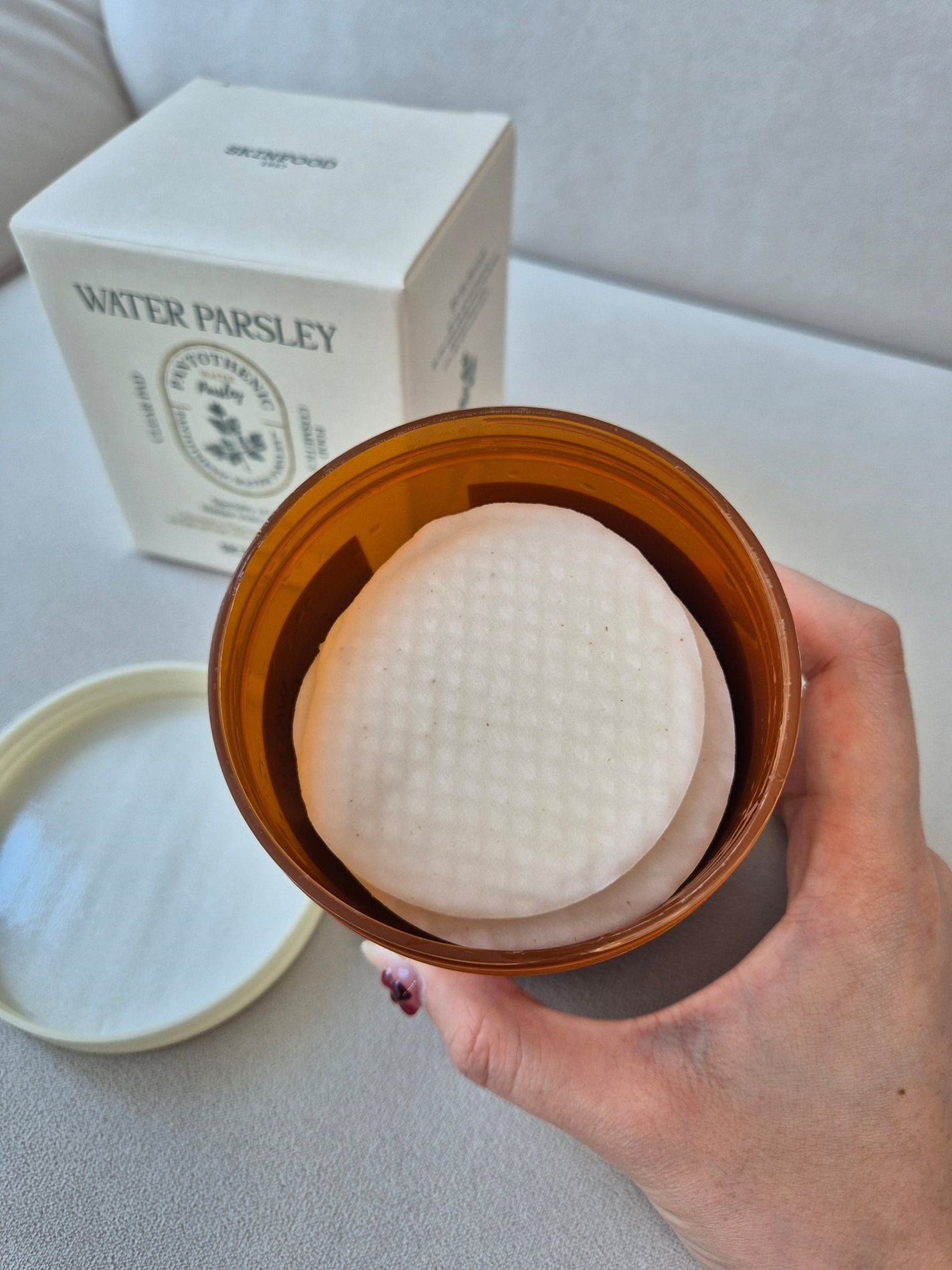 パントテン ウォーターパセリ クリアパッド/SKINFOOD/トナーパッドを使ったクチコミ(2枚目)