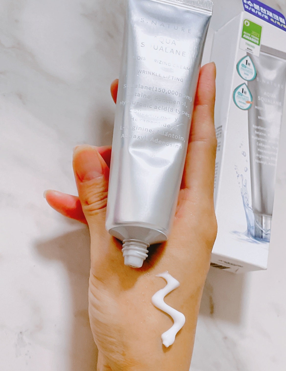 アクアスクワランモイスチャークリーム/S.NATURE/フェイスクリームを使ったクチコミ(3枚目)