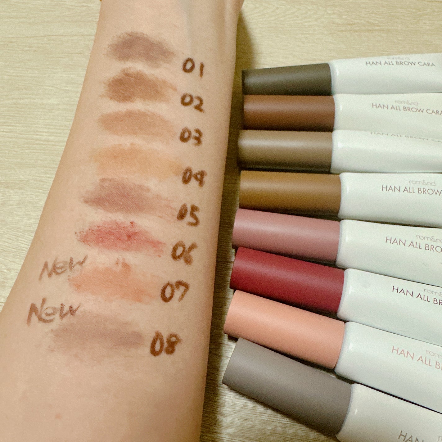 ハンオールブロウカラ/rom&nd/眉マスカラを使ったクチコミ(3枚目)