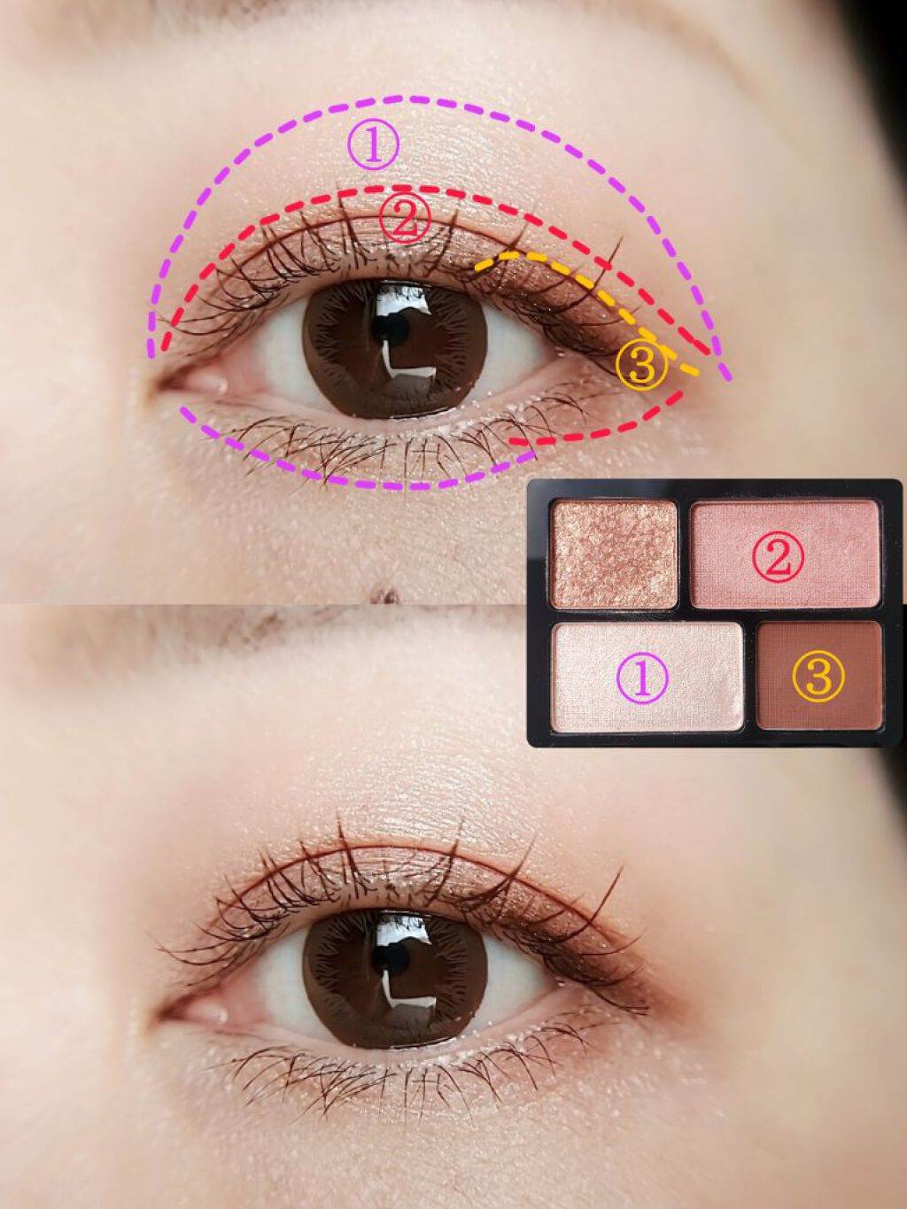 リラクシーアイシャドウ/GENE TOKYO/アイシャドウパレットを使ったクチコミ（3枚目）