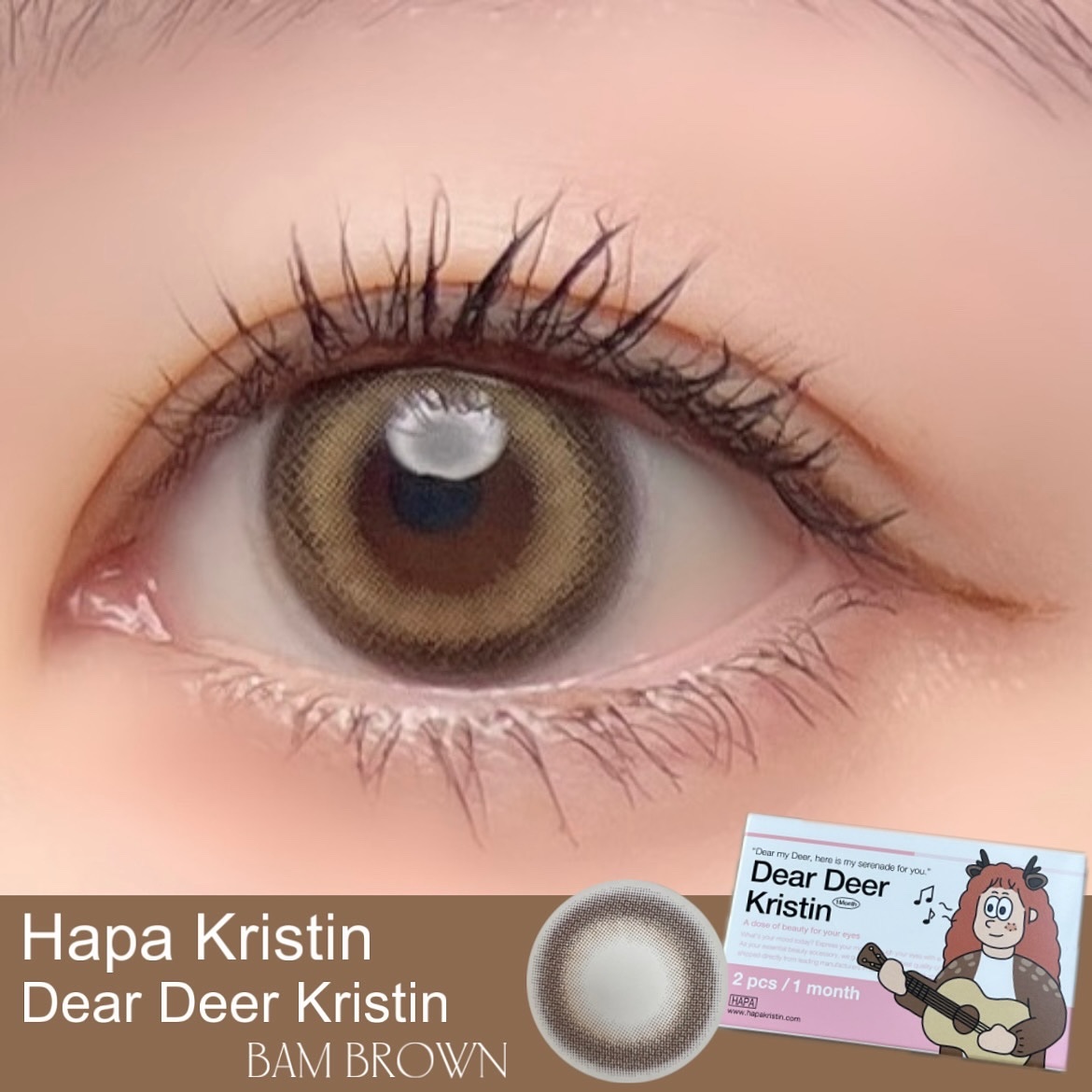 Dear Deer Kristen 1month/Hapa kristin/ワンデー（１DAY）カラコンを使ったクチコミ（1枚目）