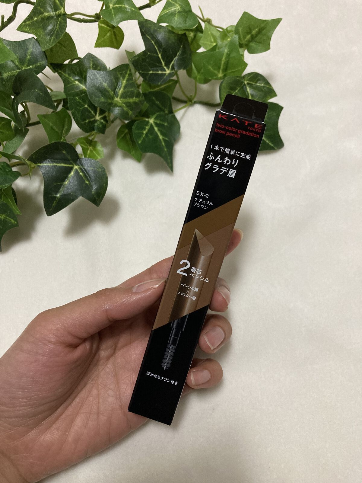 2カラーグラデーションブロウペンシル EX-2 ナチュラルブラウン/KATE/アイブロウペンシルを使ったクチコミ（1枚目）