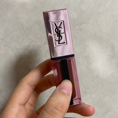 ルージュ ピュールクチュール ヴェルニ ウォーターグロウ No.211 トランスグレッシブ カカオ/YVES SAINT LAURENT BEAUTE/口紅を使ったクチコミ（2枚目）