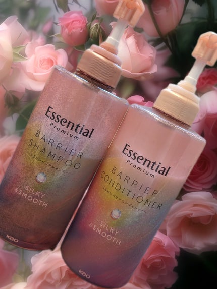エッセンシャルプレミアム バリアシャンプー・コンディショナー シルキー&スムース/エッセンシャル/市販シャンプーを使ったクチコミ(1枚目)