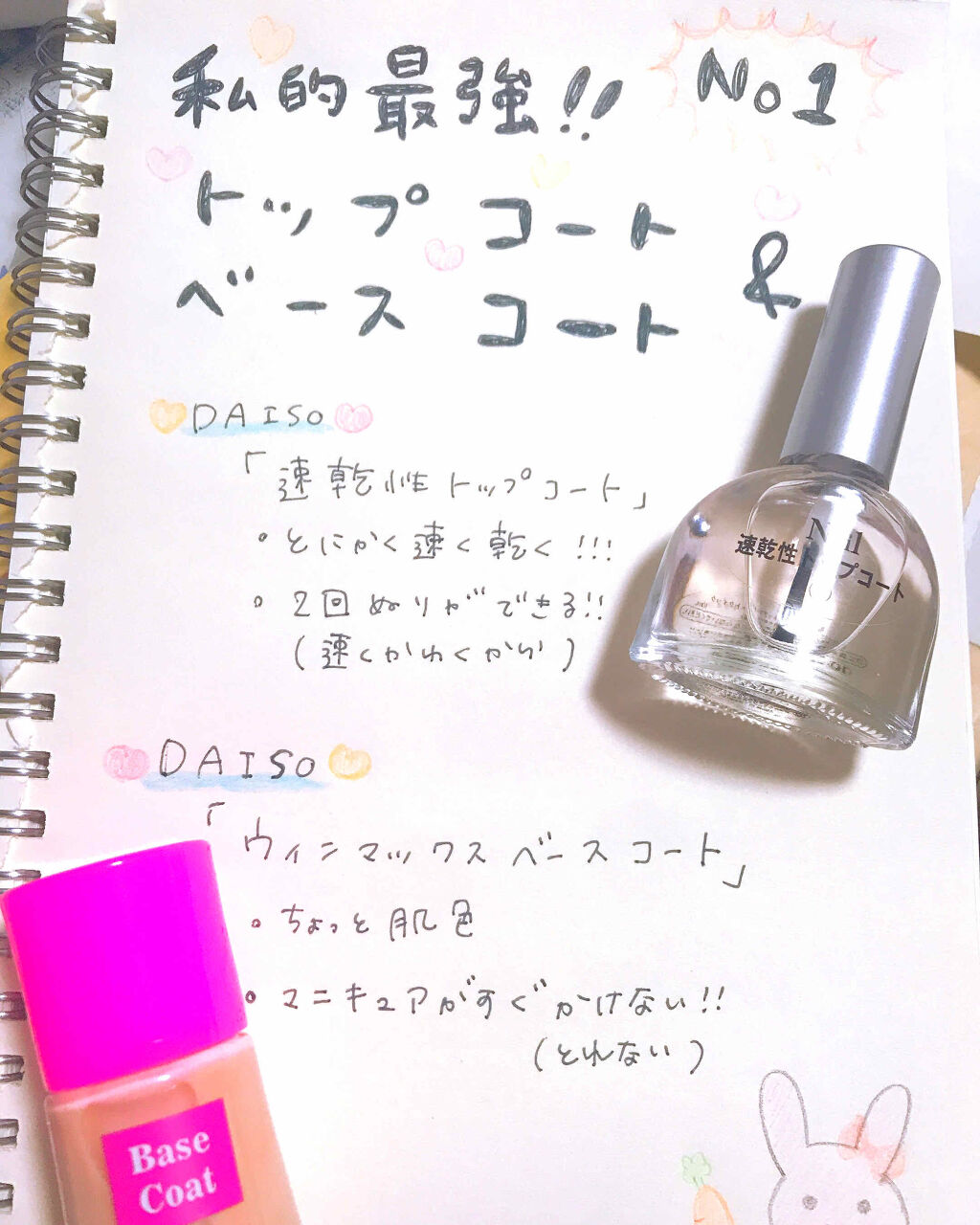 ウィンマックス ネイルケアシリーズ ベースコート/DAISO/ネイルベースコートを使ったクチコミ（1枚目）