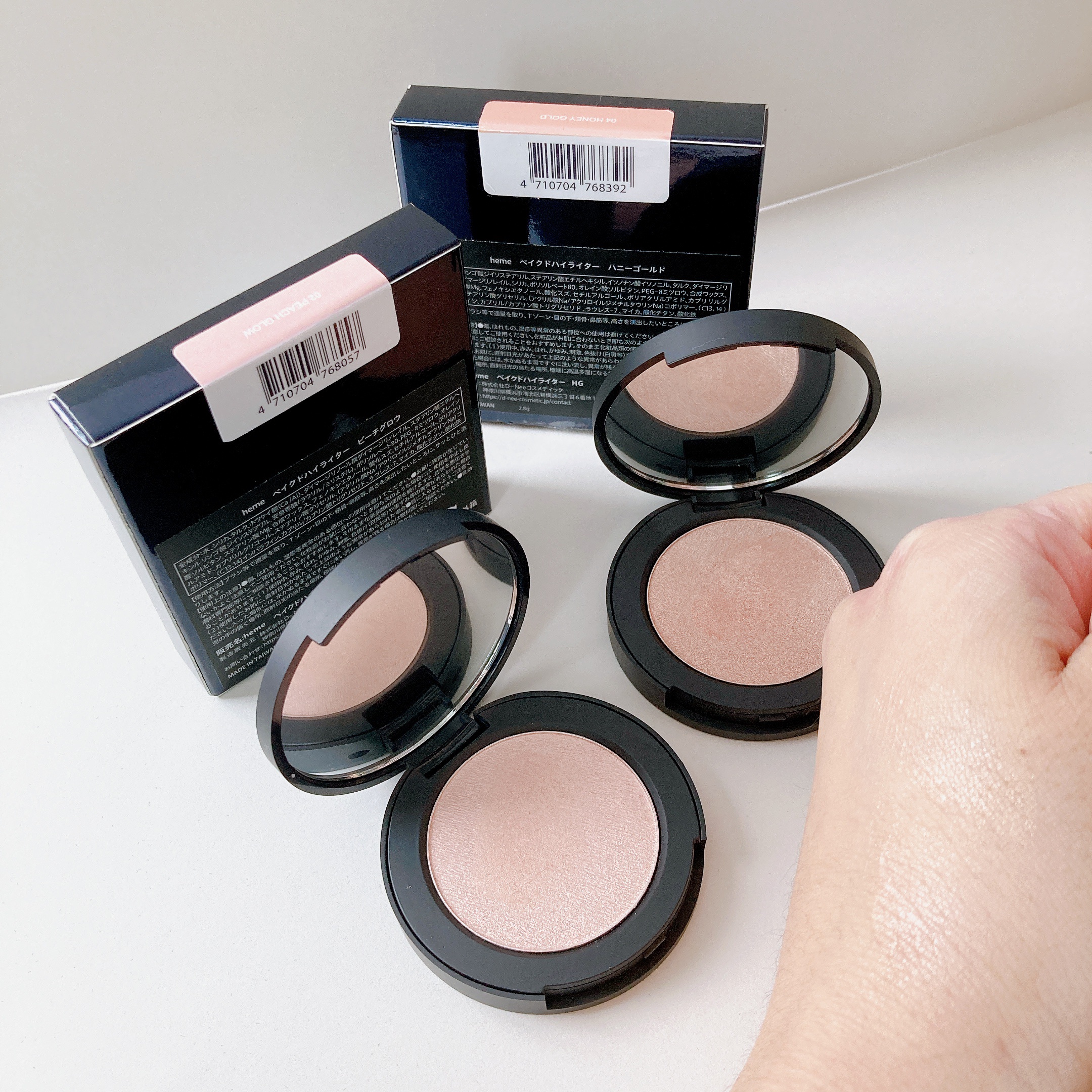 ベイクドハイライター/heme/パウダーハイライトを使ったクチコミ（2枚目）