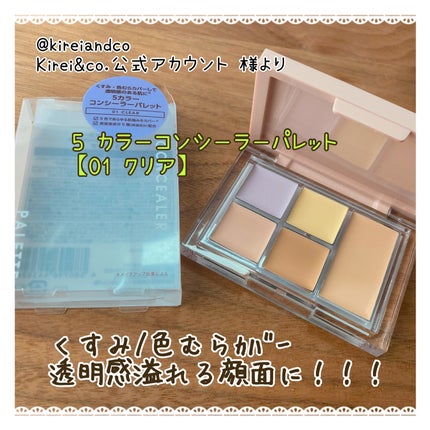 5カラーコンシーラーパレット/Kirei&co./パレットコンシーラーを使ったクチコミ(1枚目)
