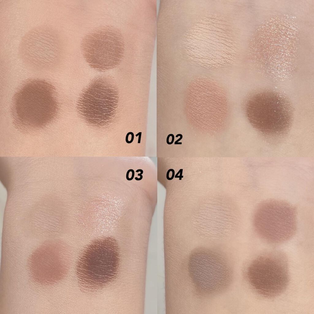 ホリカホリカ マイフェイブシャドウパレット(4カラー)/HOLIKA HOLIKA/アイシャドウパレットを使ったクチコミ(3枚目)