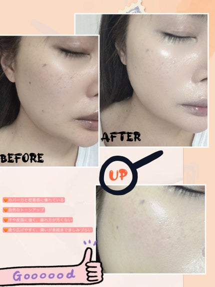 密着カバークッション/GIVERNY/クッションファンデーションを使ったクチコミ(4枚目)