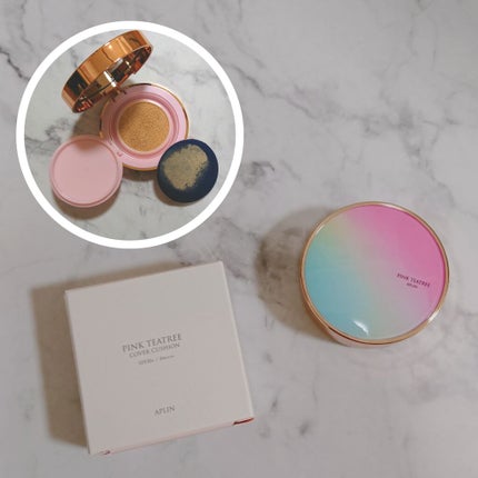 ピンクティーツリーカバークッション/APLIN/クッションファンデーションを使ったクチコミ(1枚目)