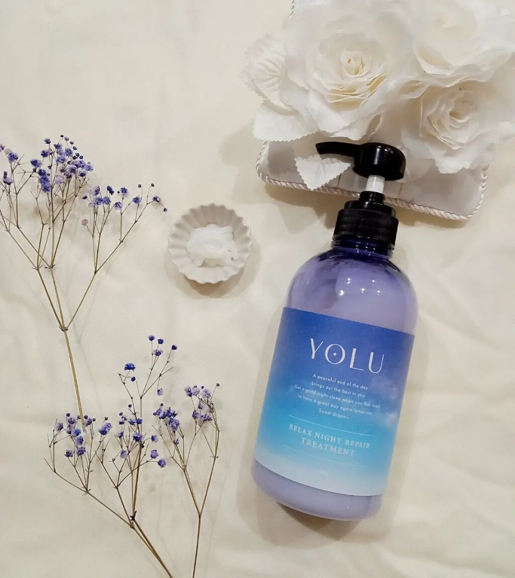 リラックスナイトリペア シャンプー／トリートメント トリートメント本体 475g/YOLU/市販シャンプーを使ったクチコミ（1枚目）