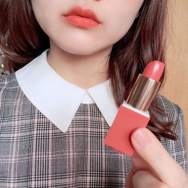 STONEBRICK リップスティックスモイスチャーのクチコミ「ミルクセーキは、ほんのりオレンジ味の
あるピンク色のリップ💄
ミルクセーキという名前の通り、
.....」（2枚目）